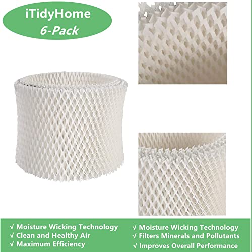 ITidyHome 6-Pack Humidifier Wicking Filters Replacement Compatible for Honeywell HAC-504, HAC-504AW, HCM-350, HCM-300T, HCM-600, HCM-710, HCM-315T Series Humidifiers - Image 5