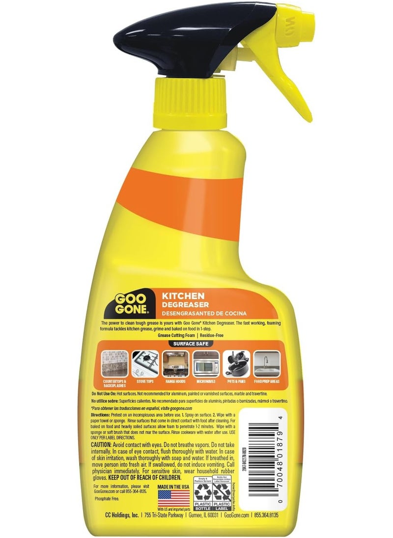 Goo Gone Goo Gone Foaming Kitchen Degreaser 14oz Great For Use On Counters Stoves Range Hoods Pots Pans And Many More  - Image 2