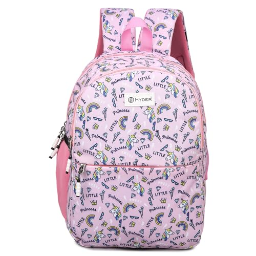 HYDER Kids 20L Zippy Unicorn Backpack Best Stylish Waterproof Lightweight Casual/Picnic/Tuition/School Bag for Children Boys And Girls (Baby Pink) - Image 1