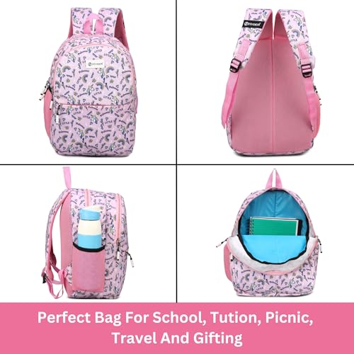 HYDER Kids 20L Zippy Unicorn Backpack Best Stylish Waterproof Lightweight Casual/Picnic/Tuition/School Bag for Children Boys And Girls (Baby Pink) - Image 2