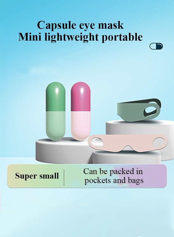 Arabest Small and portable eye mask for sleep, small capsule appearance, easy to carry, fits in the bag, in the pocket, does not take up space - Image 2