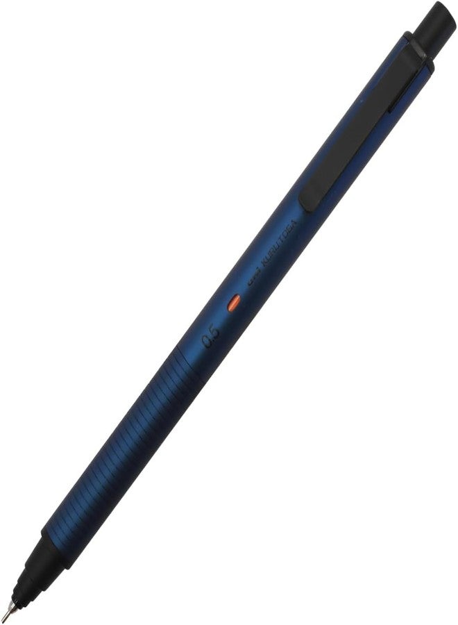 QULLITY Kuru Toga Metal 0.5mm Silent Blue, Uni Metal Case + Uni Refill 0.5mm HB, Black slim pen case - Image 2