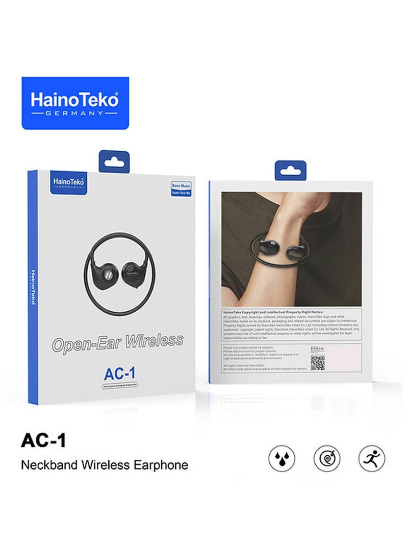Haino Teko - Haino Teko Germany AC1 Open Ear Bluetooth Wireless Earphone With Super Clear Mic for ios and Android mobiles and Tablets - Image 1