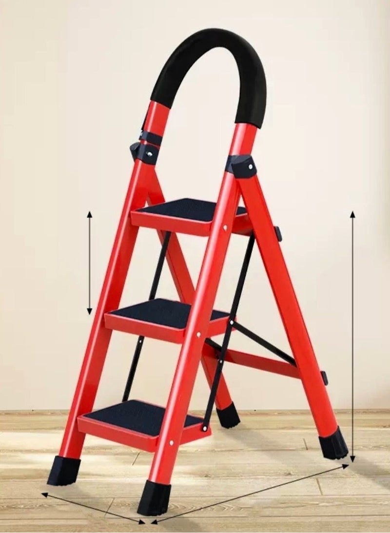 Living SET OF 2 Professional Folding Ladder 3 Step Household Ladder - Image 2