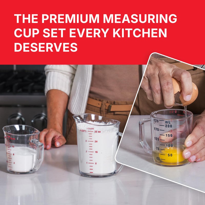 Cambro Measuring Cup - 3 Pack - 1 Cup, 2 Cup, 4 Cup (Clear) - Image 2