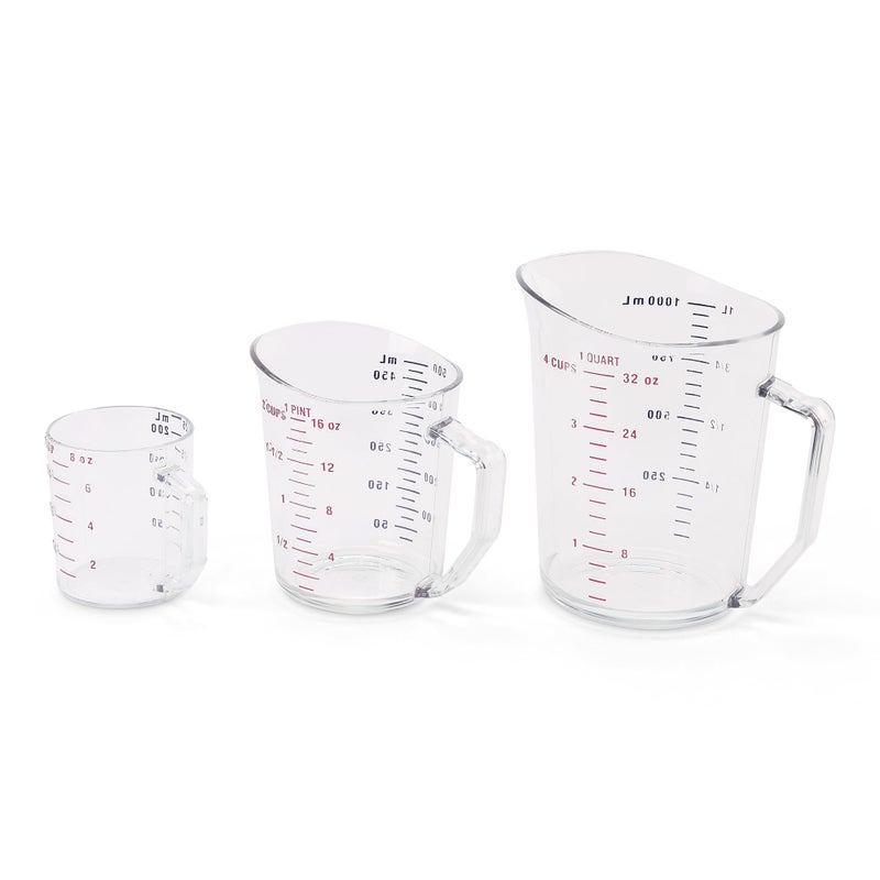 Cambro Measuring Cup - 3 Pack - 1 Cup, 2 Cup, 4 Cup (Clear) - Image 1