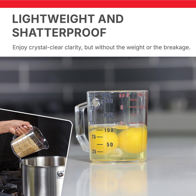Cambro Measuring Cup - 3 Pack - 1 Cup, 2 Cup, 4 Cup (Clear) - Image 5