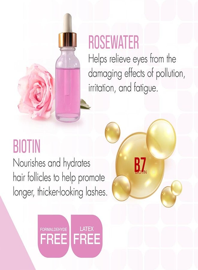 DUO Eyelash Glue - Rosewater & Biotin Strip Lash Adhesive with Eyeliner Effect, Dark Tone, 0.18 oz - Image 5