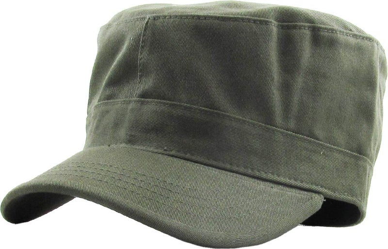 KBETHOS KBK-1464 OLV L Cadet Army Cap Basic Everyday Military Style Hat (Now with STASH Pocket Version Available) - Image 1