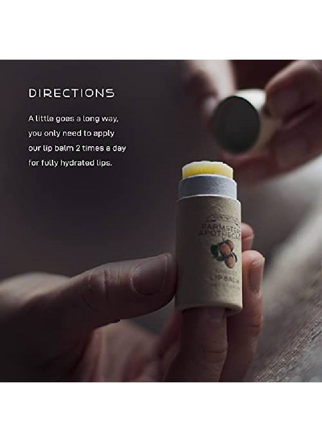 Farmstead Apothecary - 100% Natural Lip Balm With Organic Beeswax Organic Shea Butter & Organic Coconut Oil Apricot 0.2Oz (Pack Of 2) - Image 1