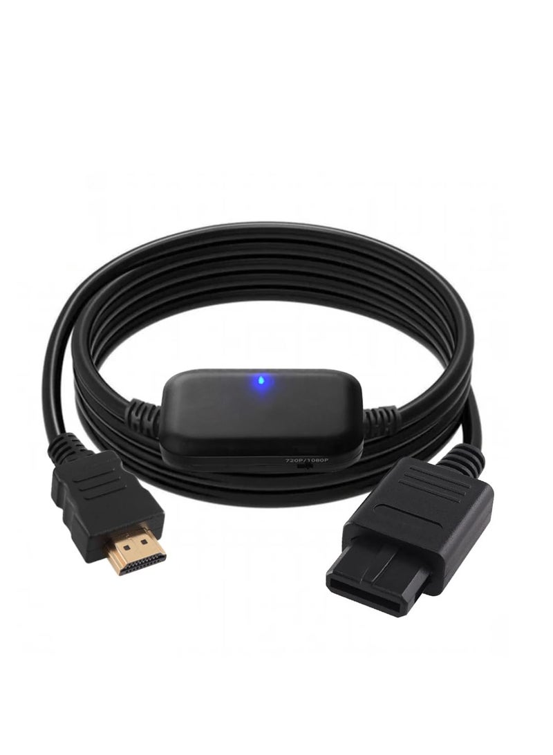 Excefore N64 HDMI Adapter Gamecube to HDMI Converter Cable, 1080P/720P Picture Quality Improver HD Link Cord Compatible with Nintendo 64/Game Cube/SNES/SFC (Plug and Play) - Image 1