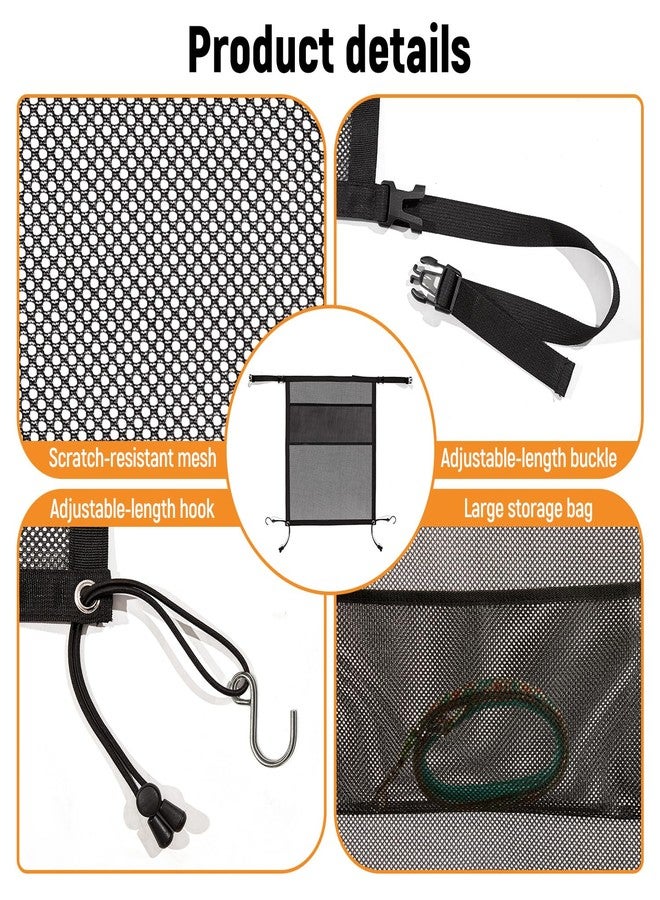 Veitail Dog Car Barrier,Dog Net for Car Divider,Pet Barrier with Mesh Organizer,Universal for Car,SUV,Truck - Image 5