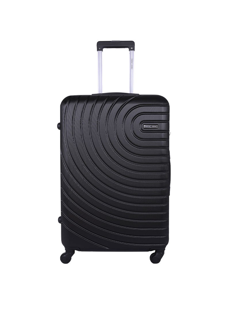 PARAJOHN Spiral 28-Inch (Large) ABS Hard Case Checked-In Luggage Trolley Bag with 4 Spinner Wheels and Lock - Black  - Image 1