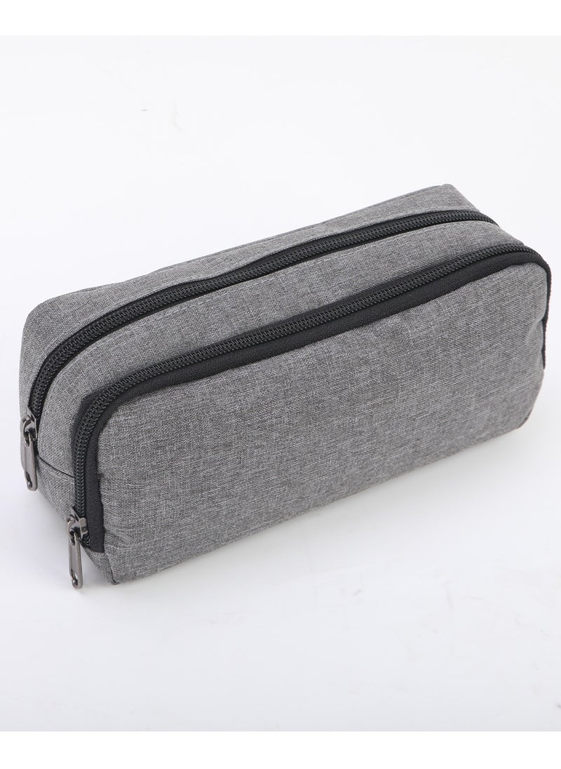 Generic Pencil Case Large Capacity Pencil Bag Beautiful Pencil Bag Office Stationery Storage Bag Simple and Sturdy Multifunctional Pencil Bag - Gray 