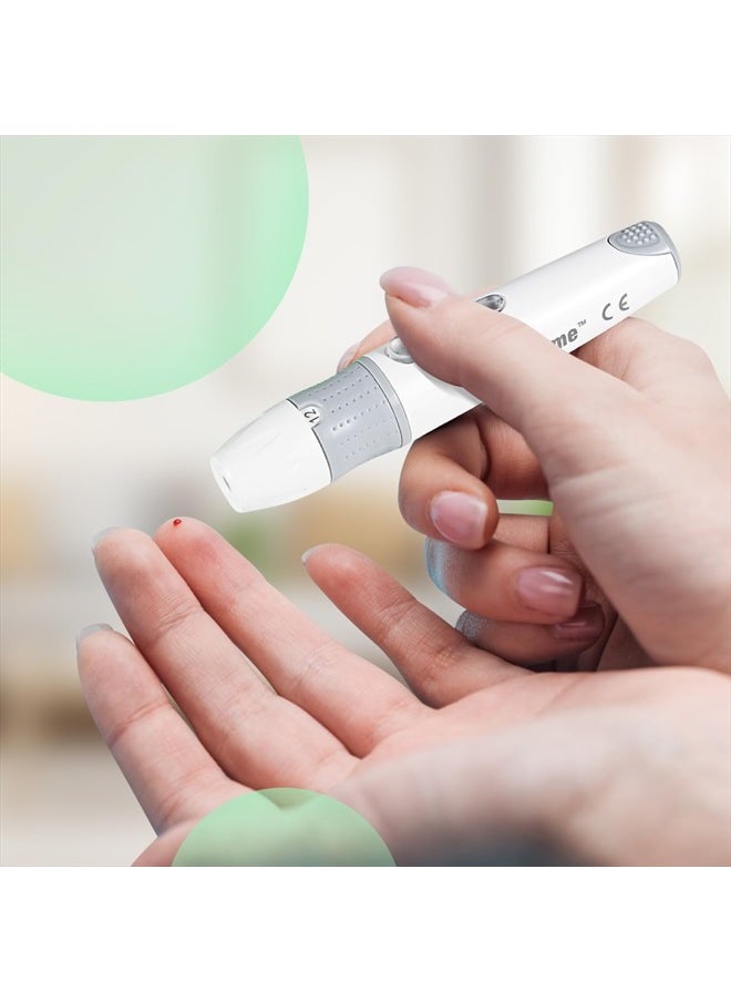 Medhome Lancing Device, with 12 Adjustable Depth Settings, Lancing Device for Diabetes Testing with Push Button Ejector,Minimizing Pain and Discomfort in Blood Glucose Testing - Lancet Device  - Image 4