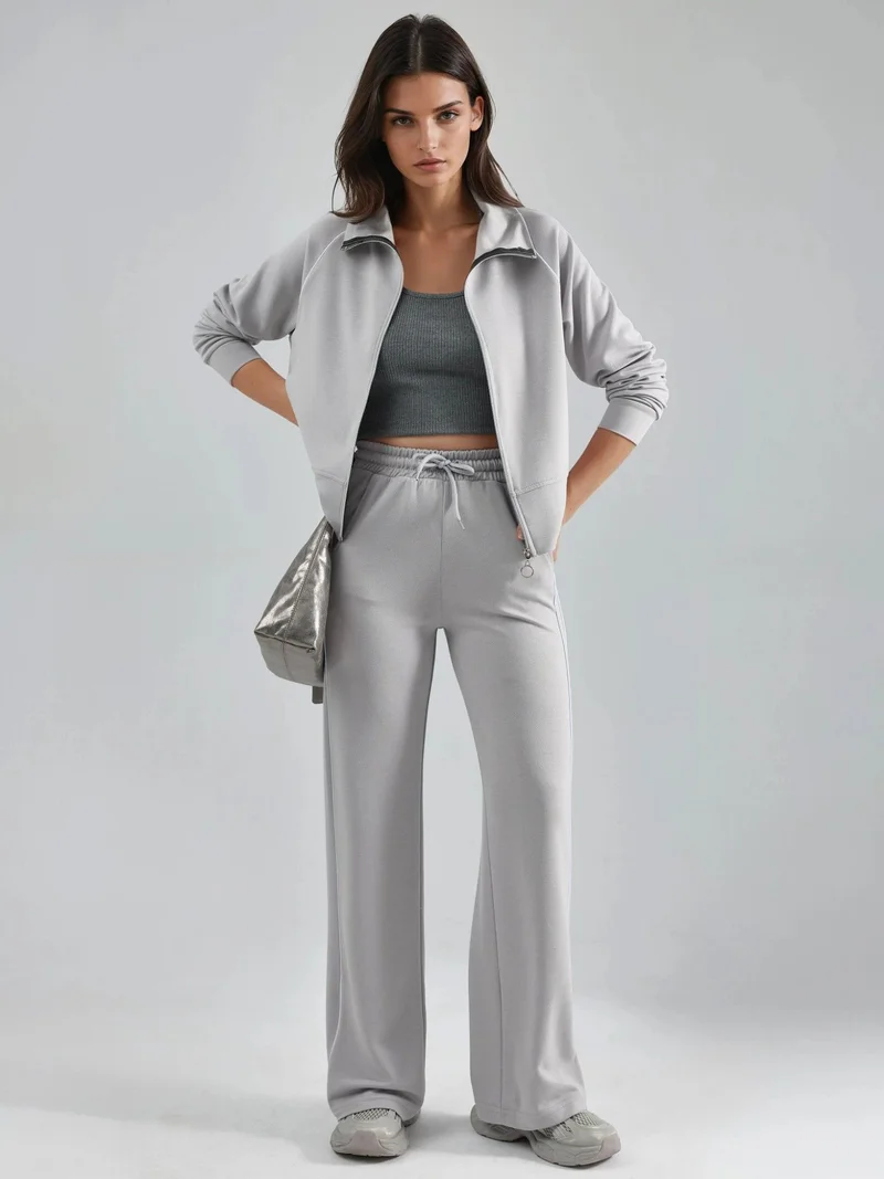 زوبعة طقم قطعتين سويت شيرت وبنطلون بسحاب من المودال من مجموعة بيرسان