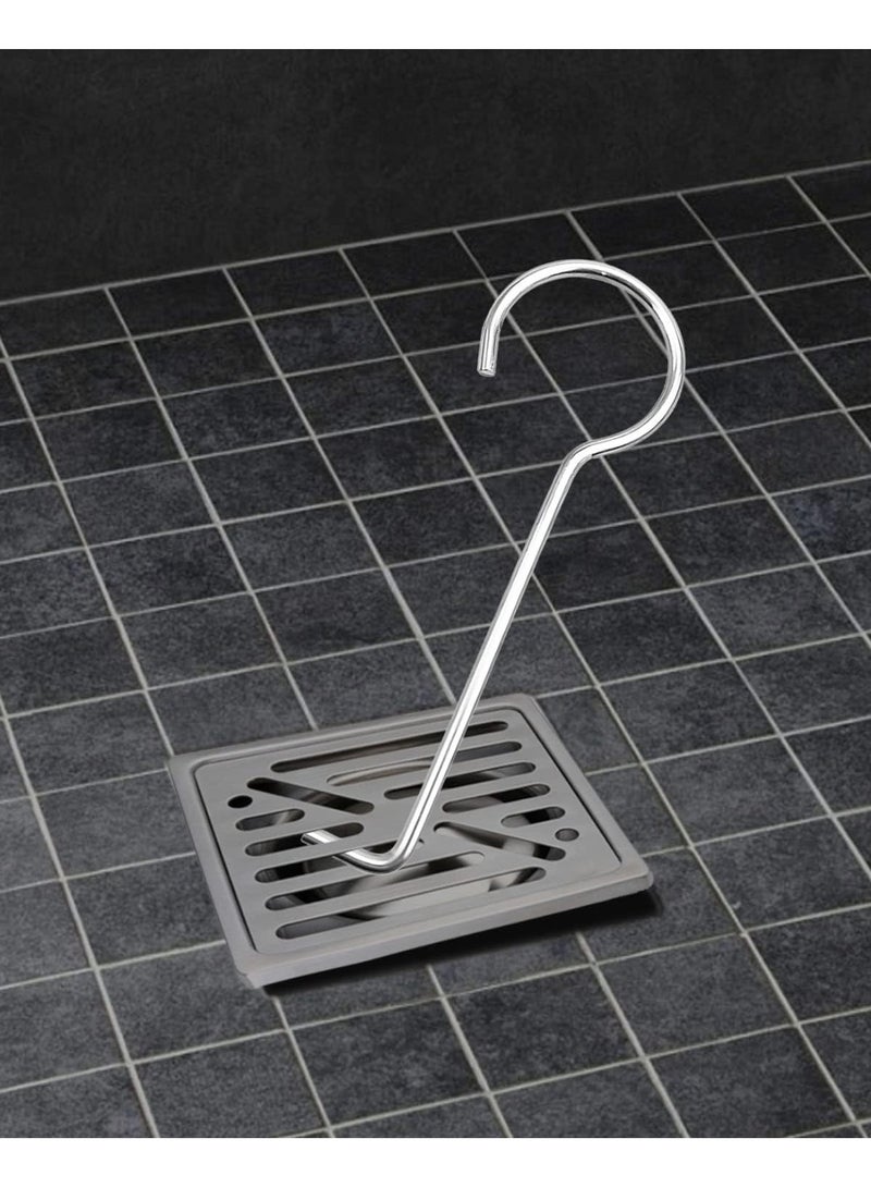 2 PCS Drain Key Lifting Hook, Stainless Steel Silver Drain Grate Puller Lift Out Key for Shower Drain Daily Cleaning - Image 3