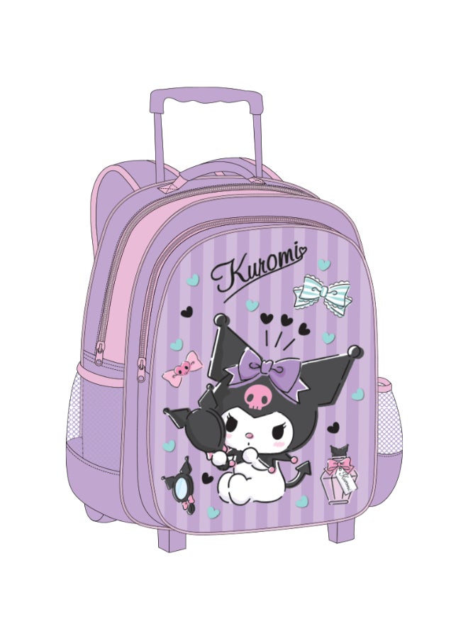 Sanrio Kuromi 5 in 1 Value Pack (16" Trolley Bag with Lunch Box, Lunch bag, Water Bottle and Pencil Case) - Image 5
