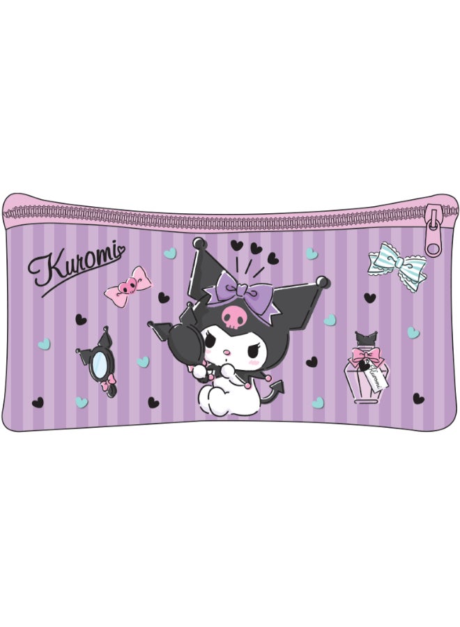 Sanrio Kuromi 5 in 1 Value Pack (16" Trolley Bag with Lunch Box, Lunch bag, Water Bottle and Pencil Case) - Image 3