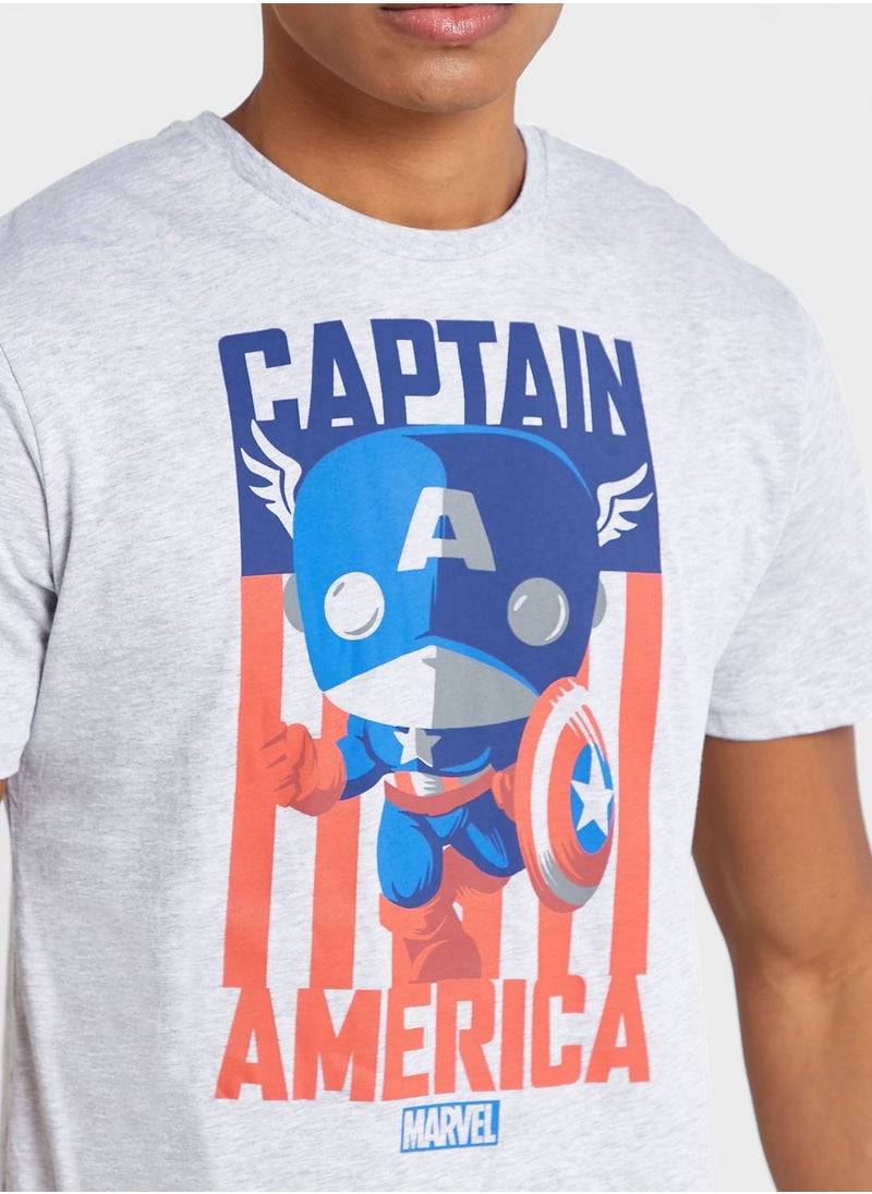 Funko Captain America Crew Neck T-Shirt  - Image 3