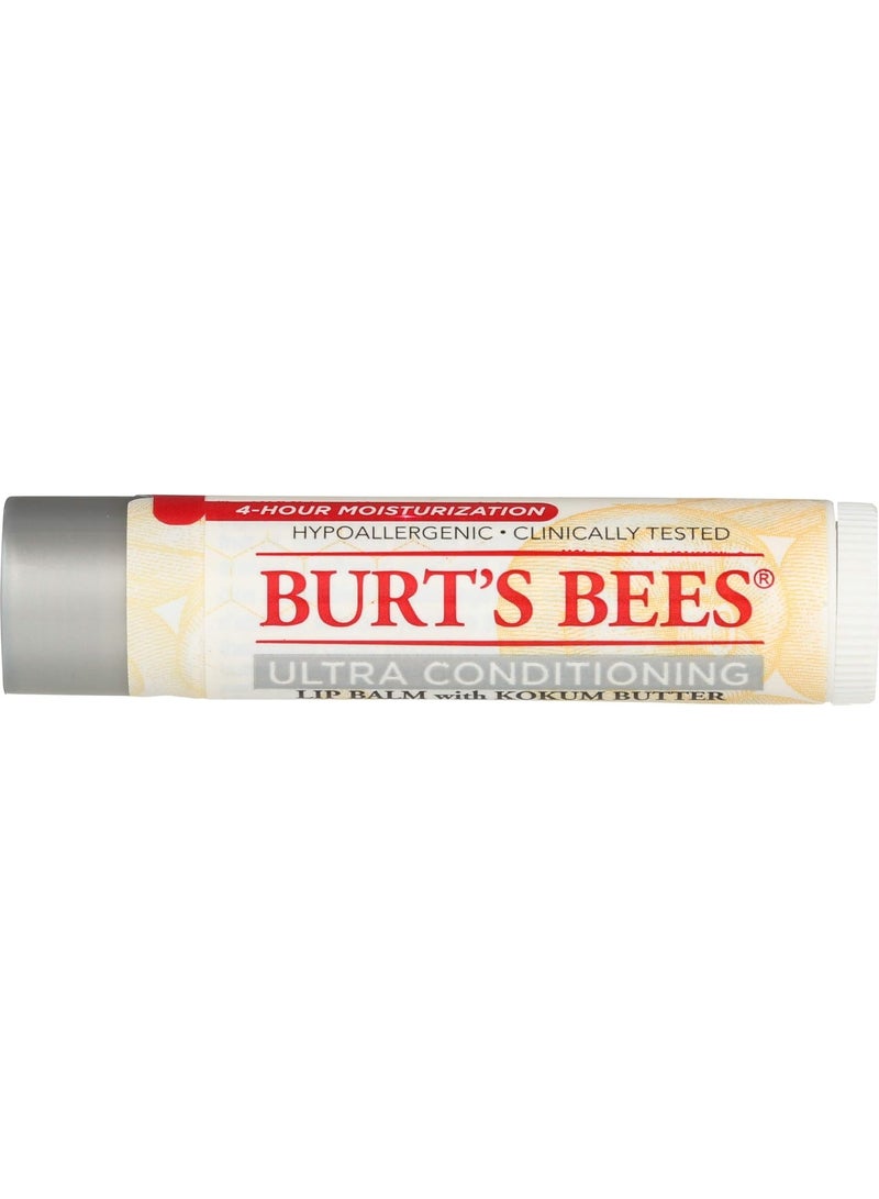 Burt's Bees 100% Natural Moisturizing Lip Balm, Ultra Conditioning with Kokum Butter, Shea Butter & Cocoa Butter - Pack of 1 | 4.25g - Image 1