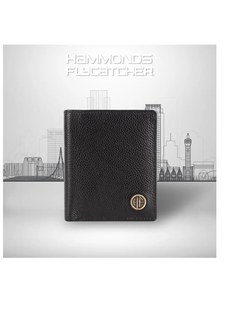 Hammonds Flycatcher  Leather Wallets for Men - RFID Protected Bi-Fold Money Wallet with Total 10 Slots/Pockets - Gift for Men - Black  | Best Price UAE