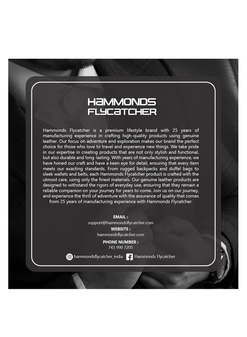 Hammonds Flycatcher  Leather Wallets for Men - RFID Protected Bi-Fold Money Wallet with Total 10 Slots/Pockets - Gift for Men - Black  | Best Price UAE