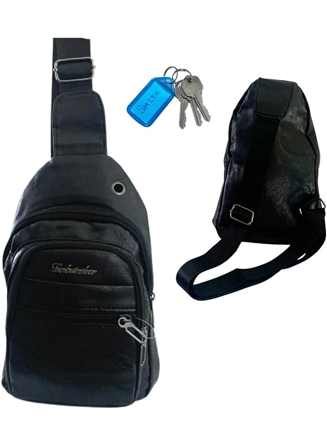 راكسوم حقيبة ظهر جلدية مقاومة للماء مع حزام قابل للتعديل للسفر في الهواء الطلق والمشي لمسافات طويلة وحقائب نهارية رياضية باللون الأسود والبني والبني الداكن - Image 1