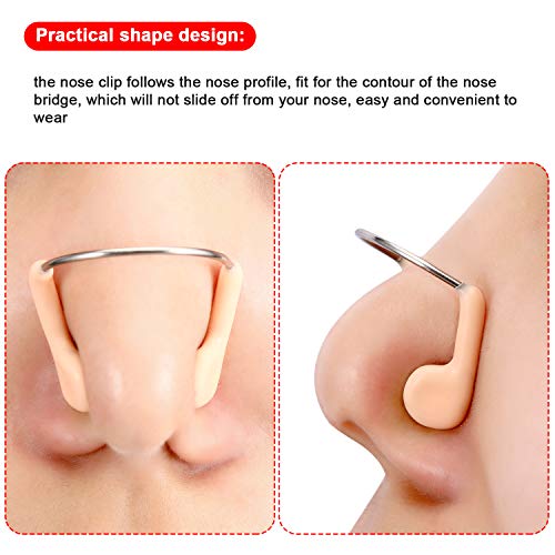 Fiada 12 Pieces Swimming Nose Plug Metal Swim Nose Clip for Adult Training Swimming Beginners - Image 5
