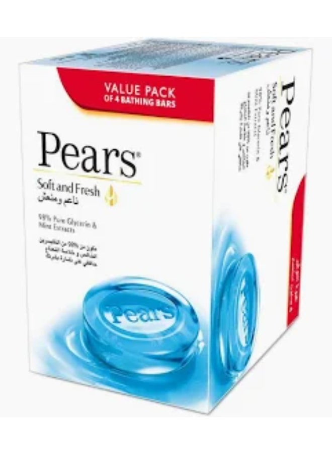 Pears Soap Soft & Fresh 125g X 4Pcs - Image 1