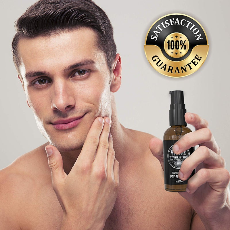 Viking Revolution Sandalwood Pre-Shave Oil for Men - Smooth, Irritation-Free Shave, 1 Fl Oz - All Skin Types - Image 2