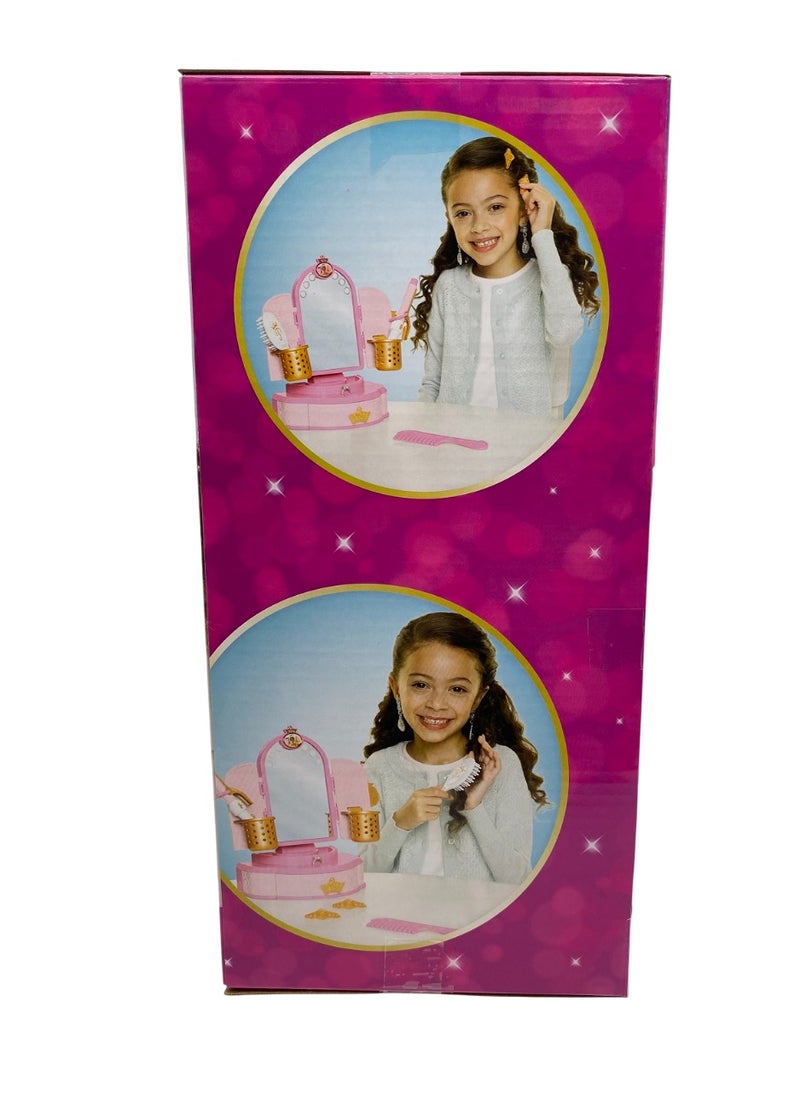 Disney Disney Princess Style Hair & Make up Mirror with LED Lights, Battery Operated | Realistic Beauty Accessories | Pretend Play Dress Up | Role Play | Fashion Dress Up | Beauty  Playset | Gift for Girls  - Image 2