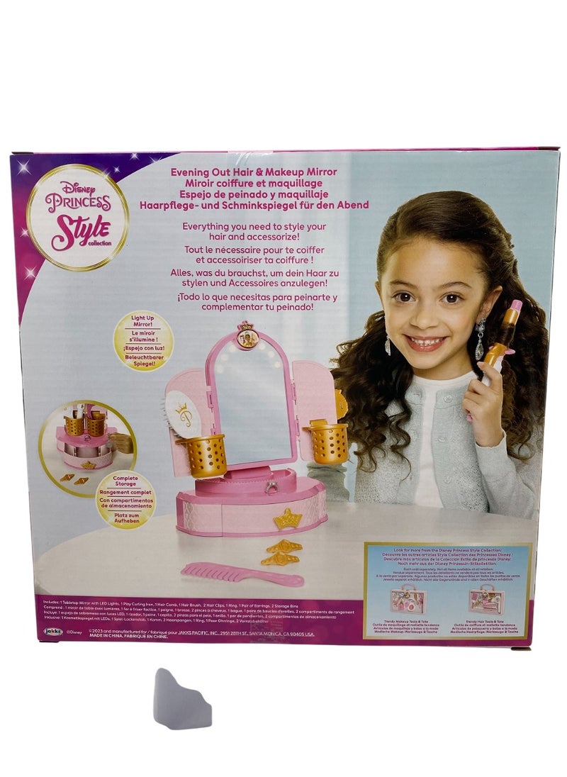 Disney Disney Princess Style Hair & Make up Mirror with LED Lights, Battery Operated | Realistic Beauty Accessories | Pretend Play Dress Up | Role Play | Fashion Dress Up | Beauty  Playset | Gift for Girls  - Image 4