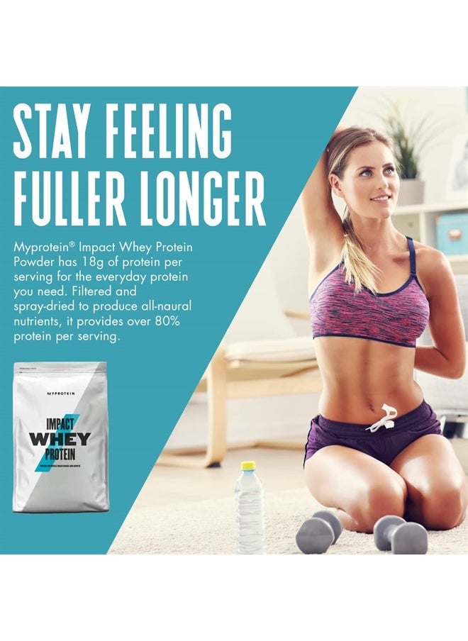 Myprotein - Impact Whey Protein Powder, 2.2 Lbs (33 Servings) Unflavored, 22g Protein & 5g BCAA Per Serving, Protein Shake for Superior Performance, Muscle Strength & Recovery, Gluten Free - Image 1