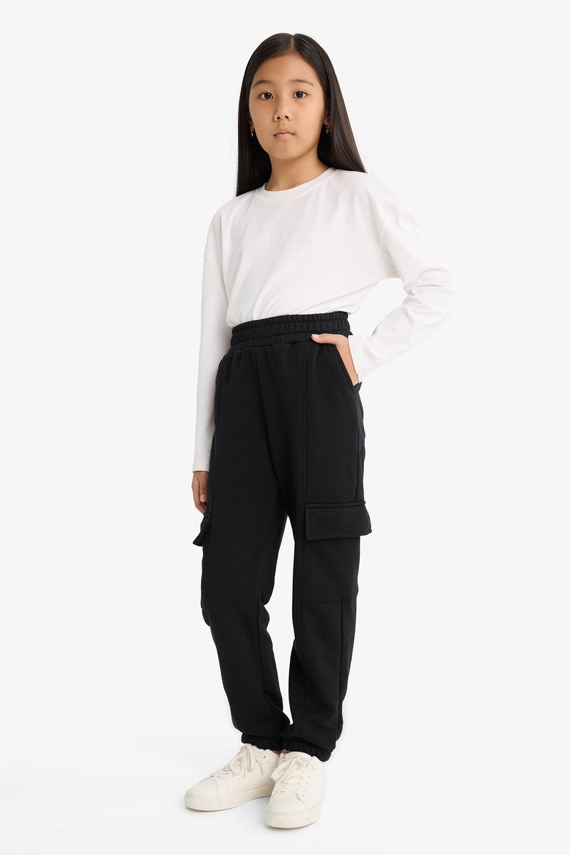 DeFacto Black Girl Girl Jogger Cargo Pants Casual - Image 1