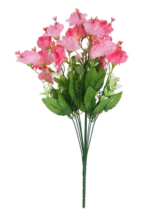 Fourwalls Polyester Fabric and Plastic Artificial Habicicus Flower Bunches (10 cm x 10 cm x 48 cm, Light/Pink,Pack of 1) - Image 5