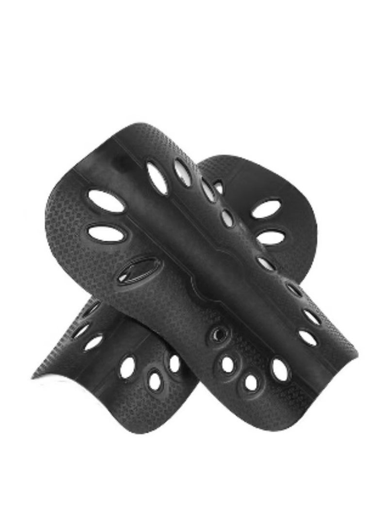Generic - Nylon Pocket Shin Guard Sleeves Calf Compression Socks for Soccer Football Sports (Black) - Image 1
