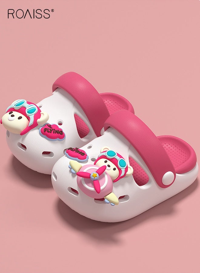 roaiss Kid's Summer Sandals, Comfort Clogs with EVA Non-slip Sole, Breathable Slippers with Cartoon Design, Kids Slip on Slides, Casual Beach Shoes for Kids - Image 1