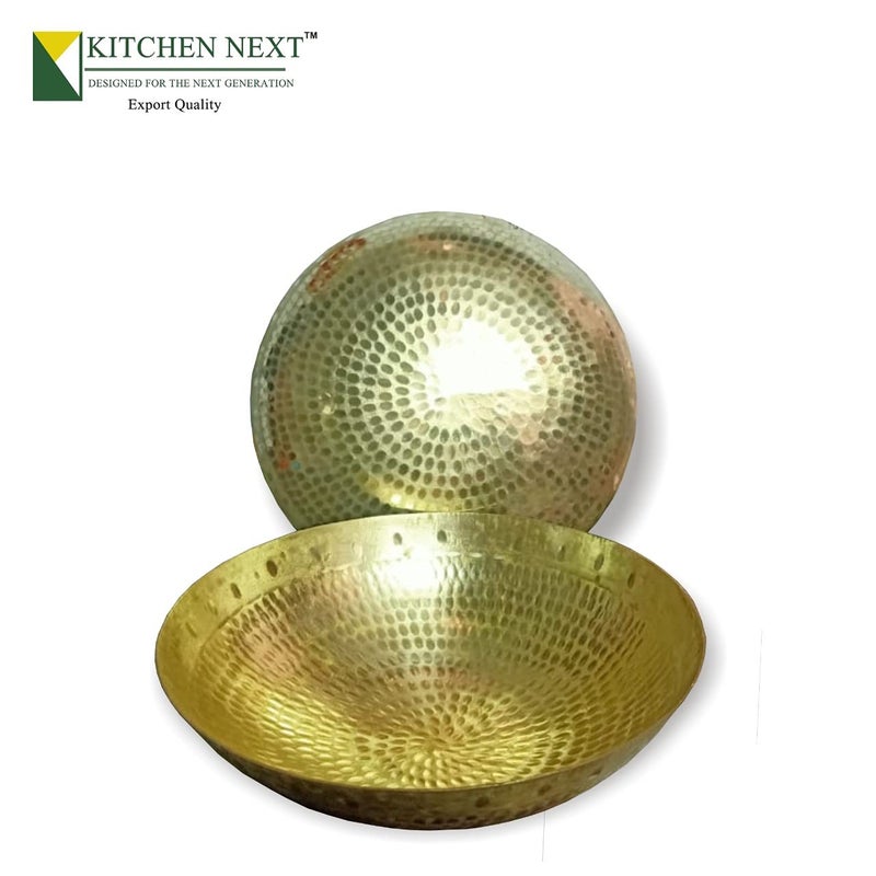 KITCHEN NEXT Handmade KadhaiFrying Pan Pital Kadai Without HandleKarahi Pan for Cooking Serving 1500 ML - Image 5
