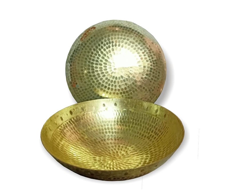 KITCHEN NEXT Handmade KadhaiFrying Pan Pital Kadai Without HandleKarahi Pan for Cooking Serving 1500 ML - Image 1