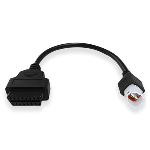 PARANNIC OBD2 Adapter Cable 4 Pin for Ya-Maha Motorcycle, 4 Pin to 16 Pin Connector, Fit for Ya-Maha Bike, Compatible with ELM327 and Other Scanner and Diagnostic Tool - Image 1