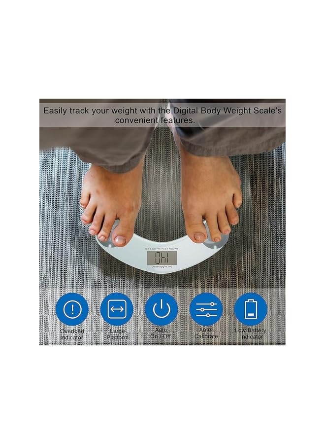 promass Digital Weight Scale – 180kg Max Weight Capacity, Smart Bathroom Weighing Machine – Perfect Scales for Body Weight, Fitness, and Home Use – Digital Scale for Body and Kitchen - Image 4