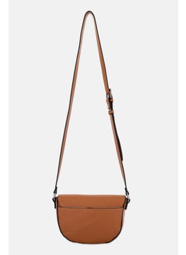 French Connection Women Stud Cross Body Bag 15 H x 20 L x 6 W cm, Brown  - Image 3