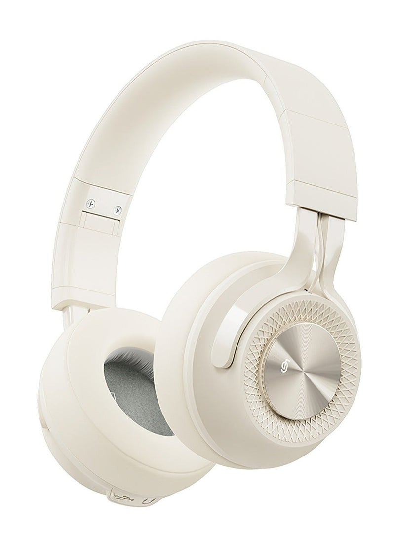 فينجر تايم سماعة رأس لاسلكية P1 ذات باس قوي بتقنية البلوتوث للرياضة، للاستخدام مع الهاتف/ألعاب الكمبيوتر، سماعات الأذن بتقنية البلوتوث (أبيض) - Image 1