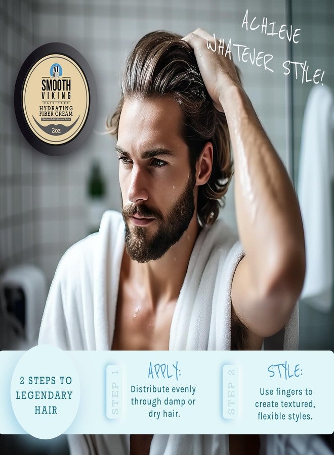Smooth Viking Beard Care كريم العناية باللحية من سموذ فايكنغ - جل تصفيف الشعر المرطب للرجال لإنهاء غير لامع وثبات متوسط (2 أونصة) للاستخدام اليومي للرجال - Image 4