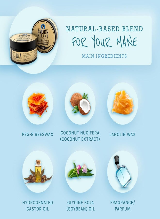 Smooth Viking Beard Care كريم العناية باللحية من سموذ فايكنغ - جل تصفيف الشعر المرطب للرجال لإنهاء غير لامع وثبات متوسط (2 أونصة) للاستخدام اليومي للرجال - Image 5
