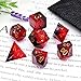 Haxtec Sharp Edge DND Dice Set Purple Red Resin Dice Silver Flakes DD Dice for RPG Role Playing Games Compatible with Dungeons and Dragons Gift War Series - Image 4
