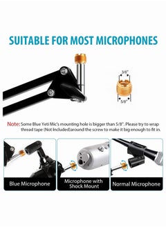 AccLoo Microphone Stand, Adjustable Suspension Boom Scissor Mic Stand for Recording Equipment  - Image 2