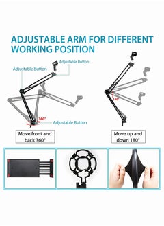 AccLoo Microphone Stand, Adjustable Suspension Boom Scissor Mic Stand for Recording Equipment  - Image 3