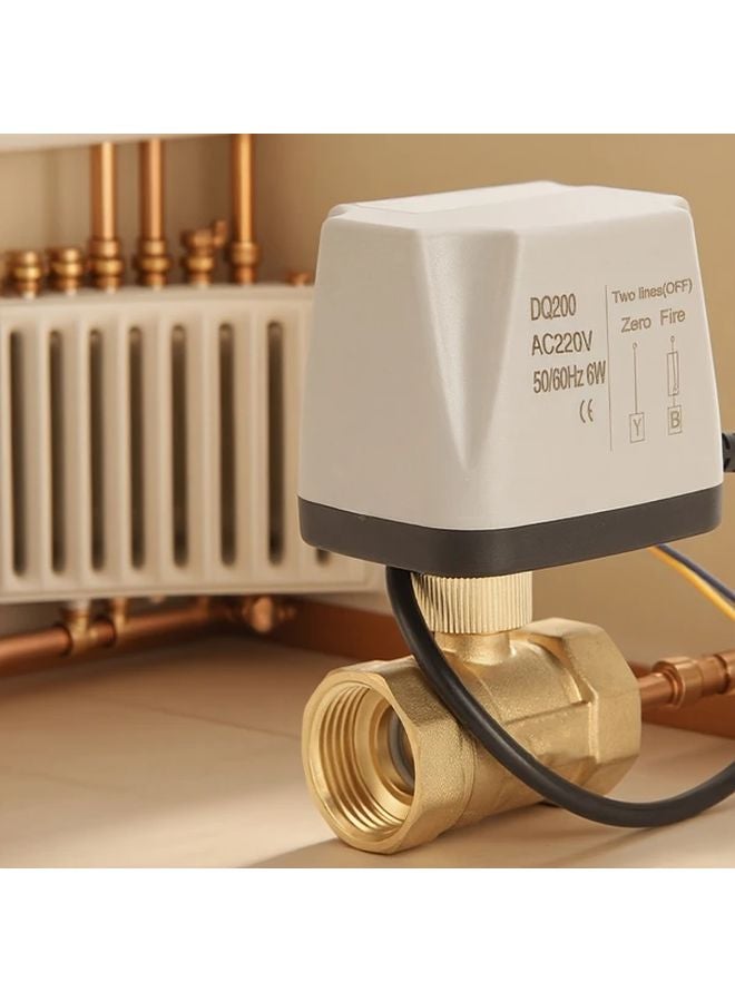 DN20 صمام كرة نحاسي كهرومغناطيسي للتحكم في سوائل الأنابيب المنزلية والصناعية - Image 5